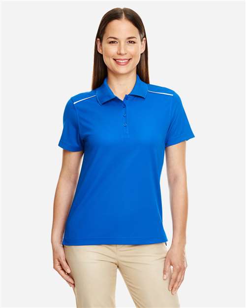 CORE365 78181R, Women's Radiant Performance Pique Polo With Reflective Piping, True Royal