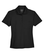 CORE365 78181P, Women's Origin Performance Pique Polo With Pocket, Black