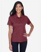 CORE365 78181P, Women's Origin Performance Pique Polo With Pocket, Burgundy
