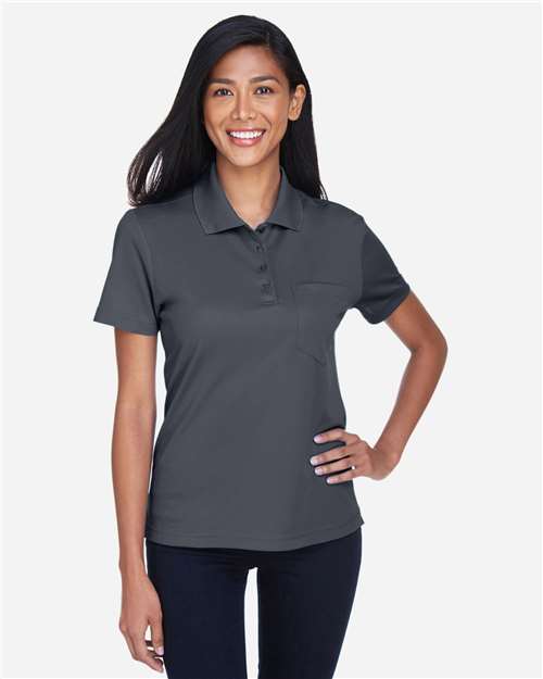 CORE365 78181P, Women's Origin Performance Pique Polo With Pocket, Carbon