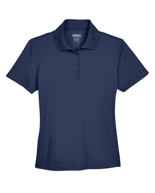 CORE365 78181P, Women's Origin Performance Pique Polo With Pocket, Classic Navy