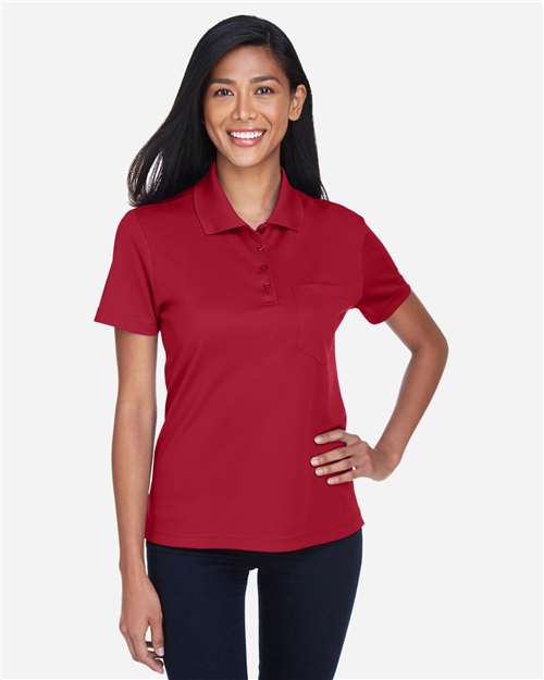 CORE365 78181P, Women's Origin Performance Pique Polo With Pocket, Classic Red
