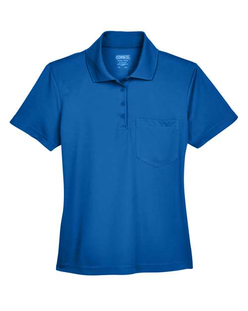 CORE365 78181P, Women's Origin Performance Pique Polo With Pocket, True Royal