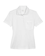 CORE365 78181P, Women's Origin Performance Pique Polo With Pocket, White