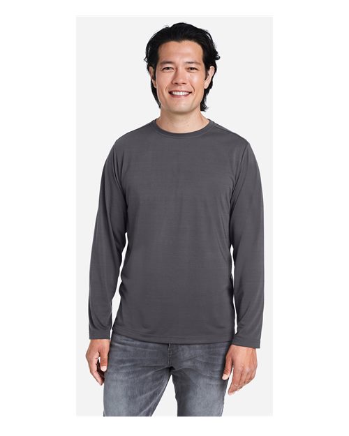 CORE365 CE111L, Men's Fusion Chromasoft Performance Long Sleeve T-shirt, Carbon
