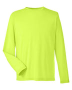 CORE365 CE111L, Men's Fusion Chromasoft Performance Long Sleeve T-shirt, Safety Yellow