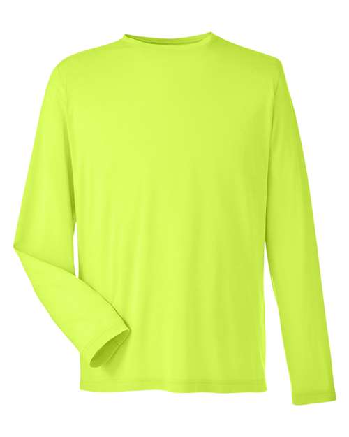 CORE365 CE111L, Men's Fusion Chromasoft Performance Long Sleeve T-shirt, Safety Yellow