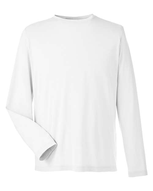 CORE365 CE111L, Men's Fusion Chromasoft Performance Long Sleeve T-shirt, White