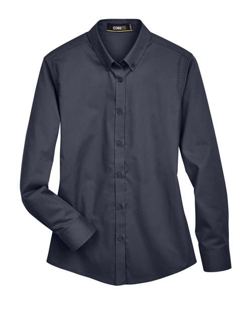 CORE365 78193, Women's Operate Long Sleeve Twill Shirt, Carbon