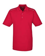 CORE365 88181R, Men's Radiant Performance Pique Polo With Reflective Piping, Classic Red