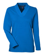 Devon & Jones DP121W, T-Shirts - Long Sleeve, French Blue
