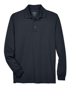 CORE365 88192T, Men's Tall Pinnacle Performance Long Sleeve Pique Polo, Carbon