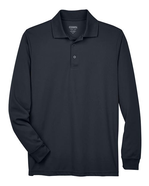 CORE365 88192T, Men's Tall Pinnacle Performance Long Sleeve Pique Polo, Carbon