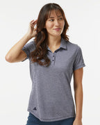 Adidas A592, Women's Space Dyed Polo, Black Melange