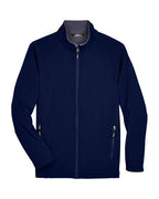 CORE365 88184T, Men's Tall Cruise Two-layer Fleece Bonded Soft Shell Jacket, Classic Navy