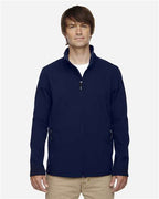 CORE365 88184T, Men's Tall Cruise Two-layer Fleece Bonded Soft Shell Jacket, Classic Navy