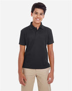 CORE365 88181Y, Youth Origin Performance Pique Polo, Black