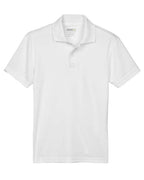 CORE365 88181Y, Youth Origin Performance Pique Polo, White
