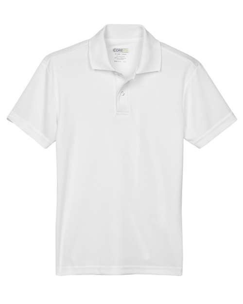 CORE365 88181Y, Youth Origin Performance Pique Polo, White