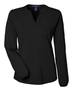 Devon & Jones DP122W, T-Shirts - Long Sleeve, Black