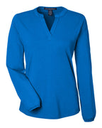 Devon & Jones DP122W, T-Shirts - Long Sleeve, French Blue