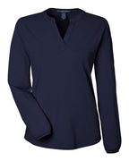 Devon & Jones DP122W, T-Shirts - Long Sleeve, Navy