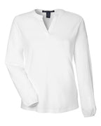 Devon & Jones DP122W, T-Shirts - Long Sleeve, White