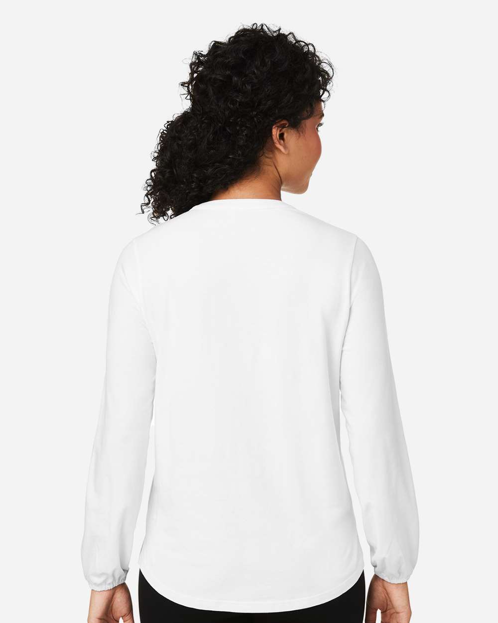 Devon & Jones DP122W, T-Shirts - Long Sleeve, White