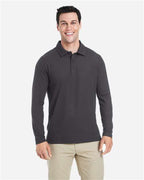 CORE365 CE112L, Men's Fusion Chromasoft Long Sleeve Pique Polo, Carbon