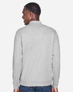 Devon & Jones DG479, Knits & Layering, Grey Heather/ Grey H/ French Blue