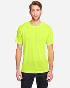 CORE365 CE111T, Men's Tall Fusion Chromasoft Performance T-shirt, Safety Yellow