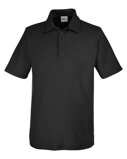 CORE365 CE112T, Men's Tall Fusion Chromasoft Pique Polo, Black