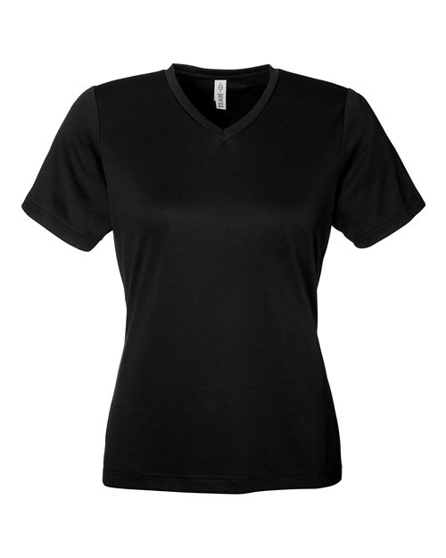 Team 365 TT15W, Women's Zone Performance Mesh T-shirt, Black