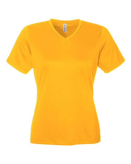 Team 365 TT15W, Women's Zone Performance Mesh T-shirt, Sport Athletic Gold
