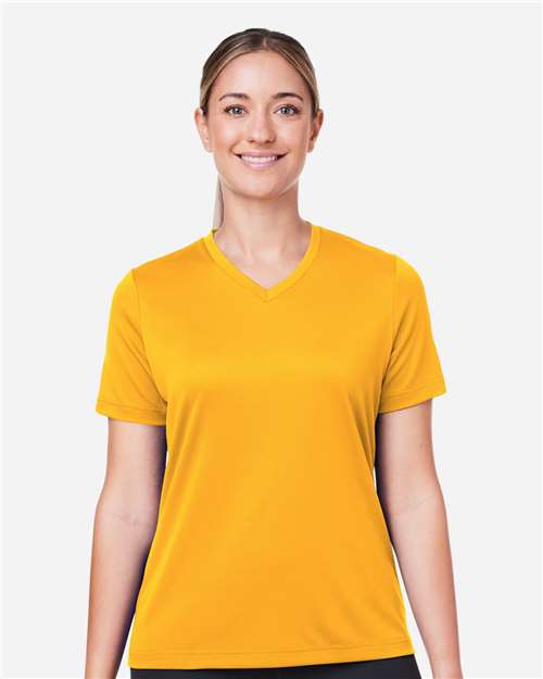 Team 365 TT15W, Women's Zone Performance Mesh T-shirt, Sport Athletic Gold