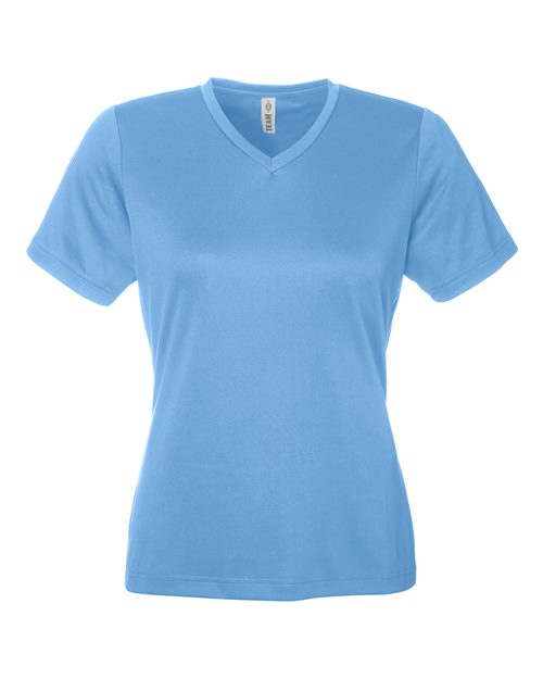 Team 365 TT15W, Women's Zone Performance Mesh T-shirt, Sport Light Blue