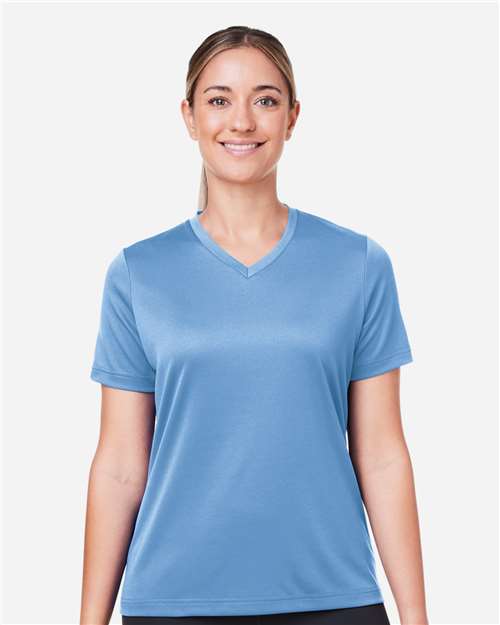 Team 365 TT15W, Women's Zone Performance Mesh T-shirt, Sport Light Blue