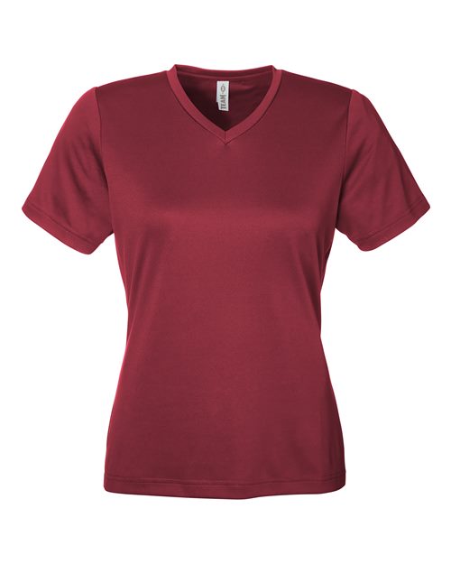 Team 365 TT15W, Women's Zone Performance Mesh T-shirt, Sport Maroon