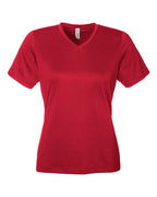 Team 365 TT15W, Women's Zone Performance Mesh T-shirt, Sport Red