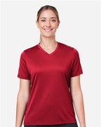 Team 365 TT15W, Women's Zone Performance Mesh T-shirt, Sport Red