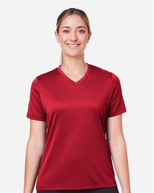 Team 365 TT15W, Women's Zone Performance Mesh T-shirt, Sport Red
