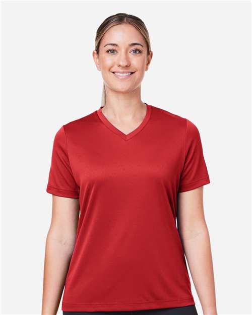 Team 365 TT15W, Women's Zone Performance Mesh T-shirt, Sport Scarlet Red