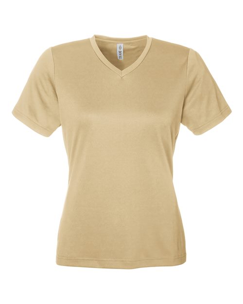 Team 365 TT15W, Women's Zone Performance Mesh T-shirt, Sport Vegas Gold