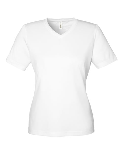 Team 365 TT15W, Women's Zone Performance Mesh T-shirt, White