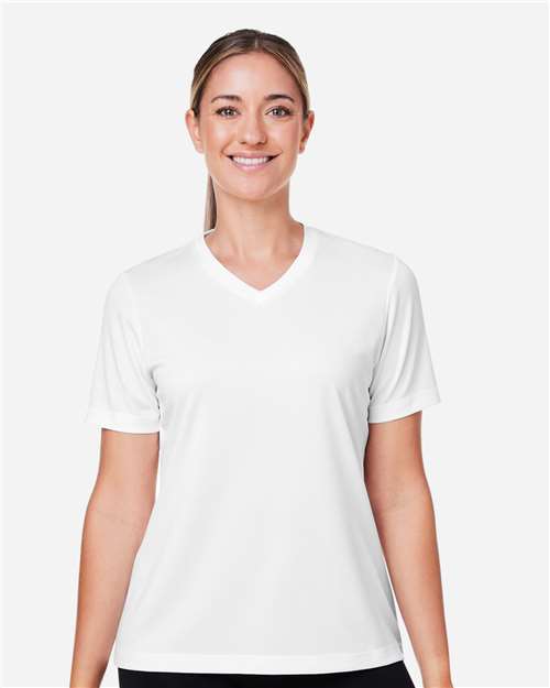 Team 365 TT15W, Women's Zone Performance Mesh T-shirt, White