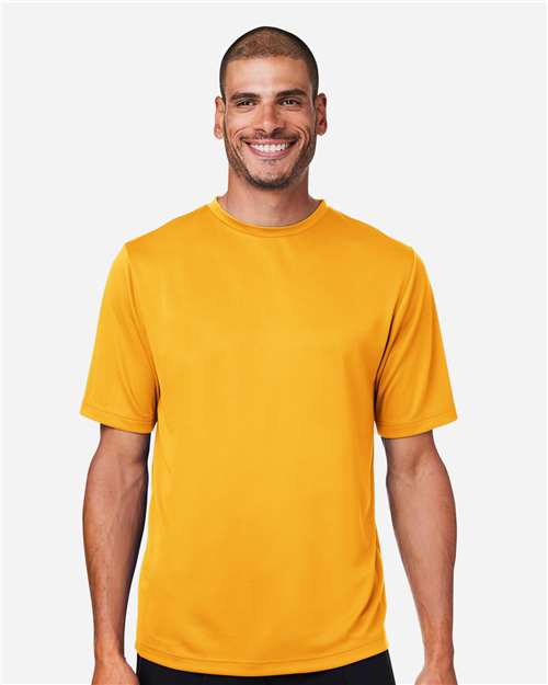 Team 365 TT15, Men's Zone Performance Mesh T-shirt, Sport Athletic Gold