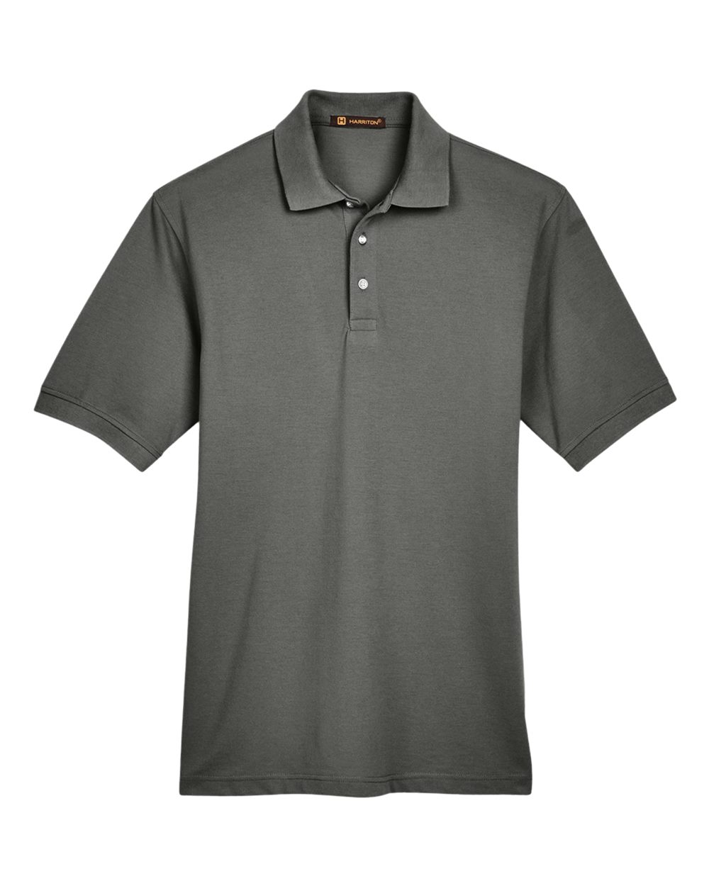 Harriton M265, 13836 Men's Easy Blend Polo, Charcoal
