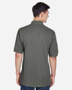 Harriton M265, 13836 Men's Easy Blend Polo, Charcoal