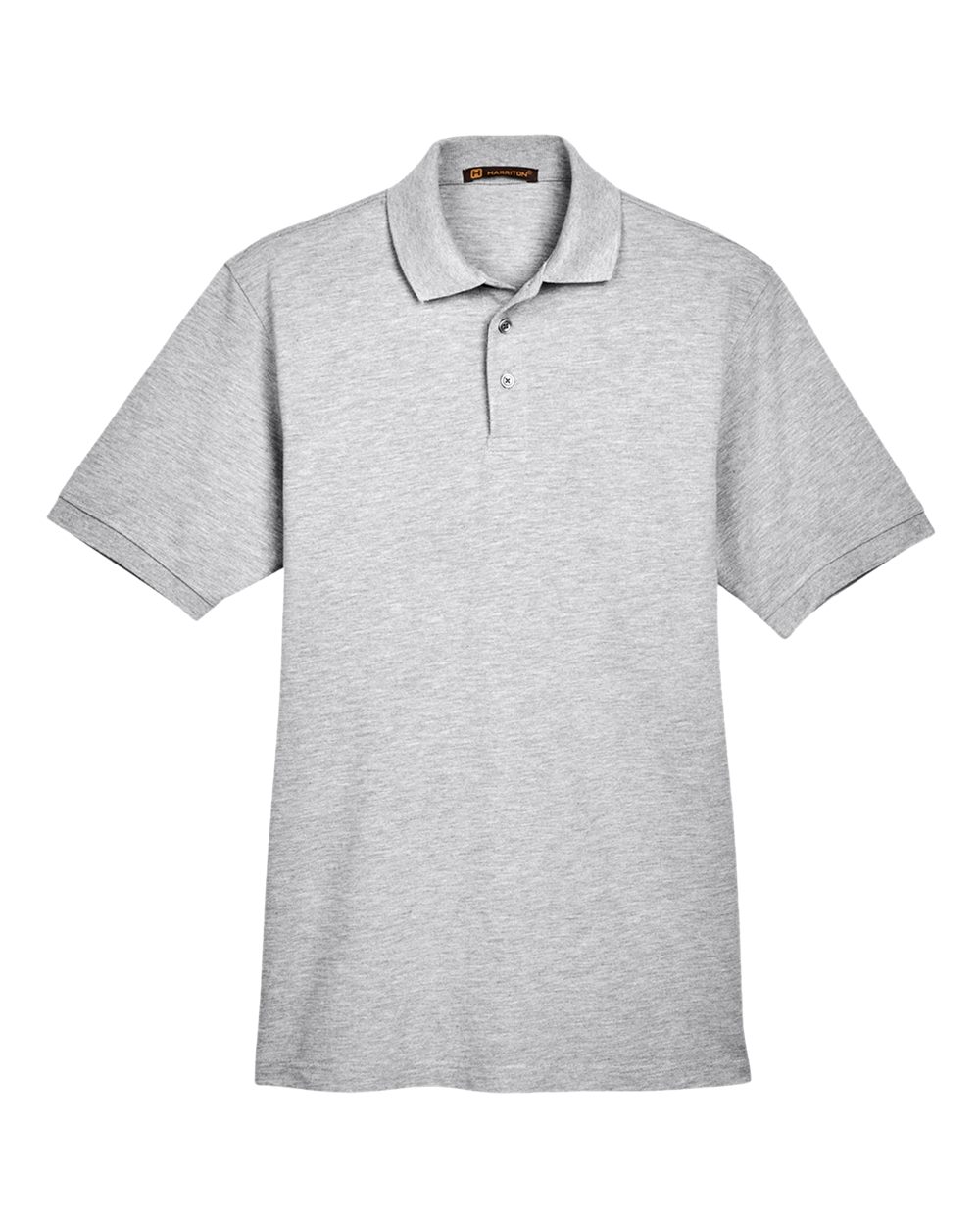Harriton M265, 13836 Men's Easy Blend Polo, Grey Heather