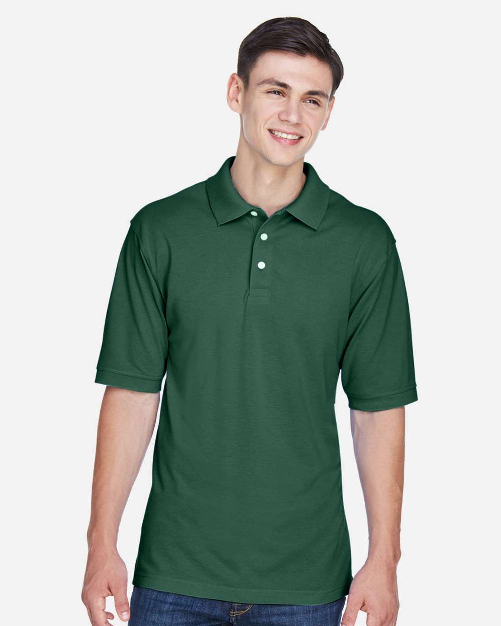 Harriton M265, 13836 Men's Easy Blend Polo, Hunter